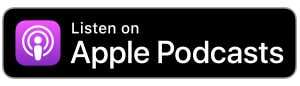 Apple Podcasts logo on a black background